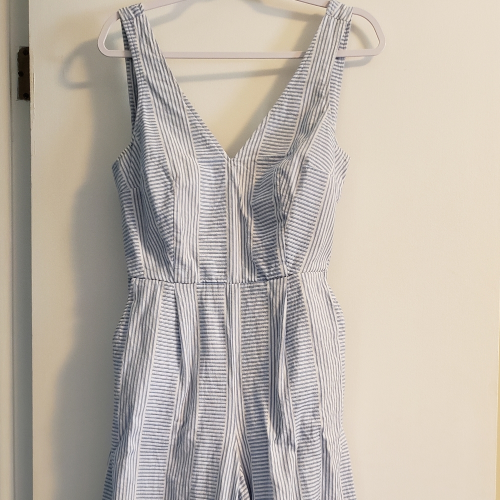 Lucky Brand Seersucker Jumpsuit Size Small